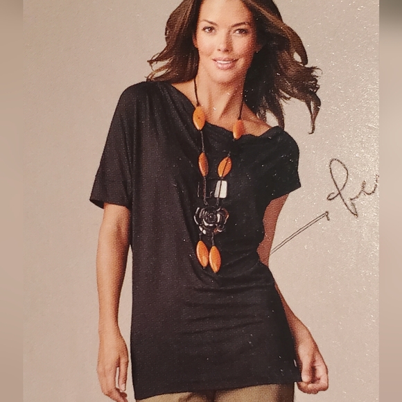 CAbi style 953 Drama Tee, sz Med Black - Picture 2 of 6